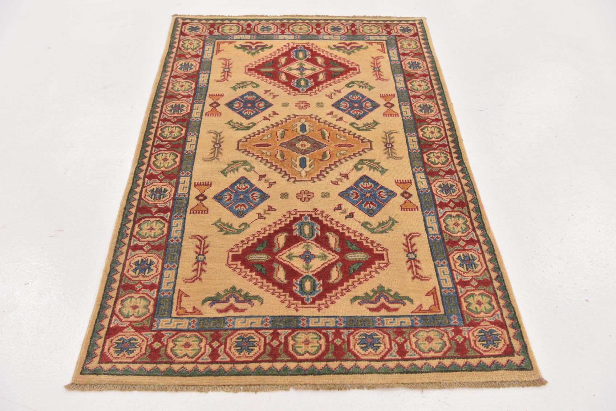 3' 2 x 5' Hand Knotted Kazak Rug
