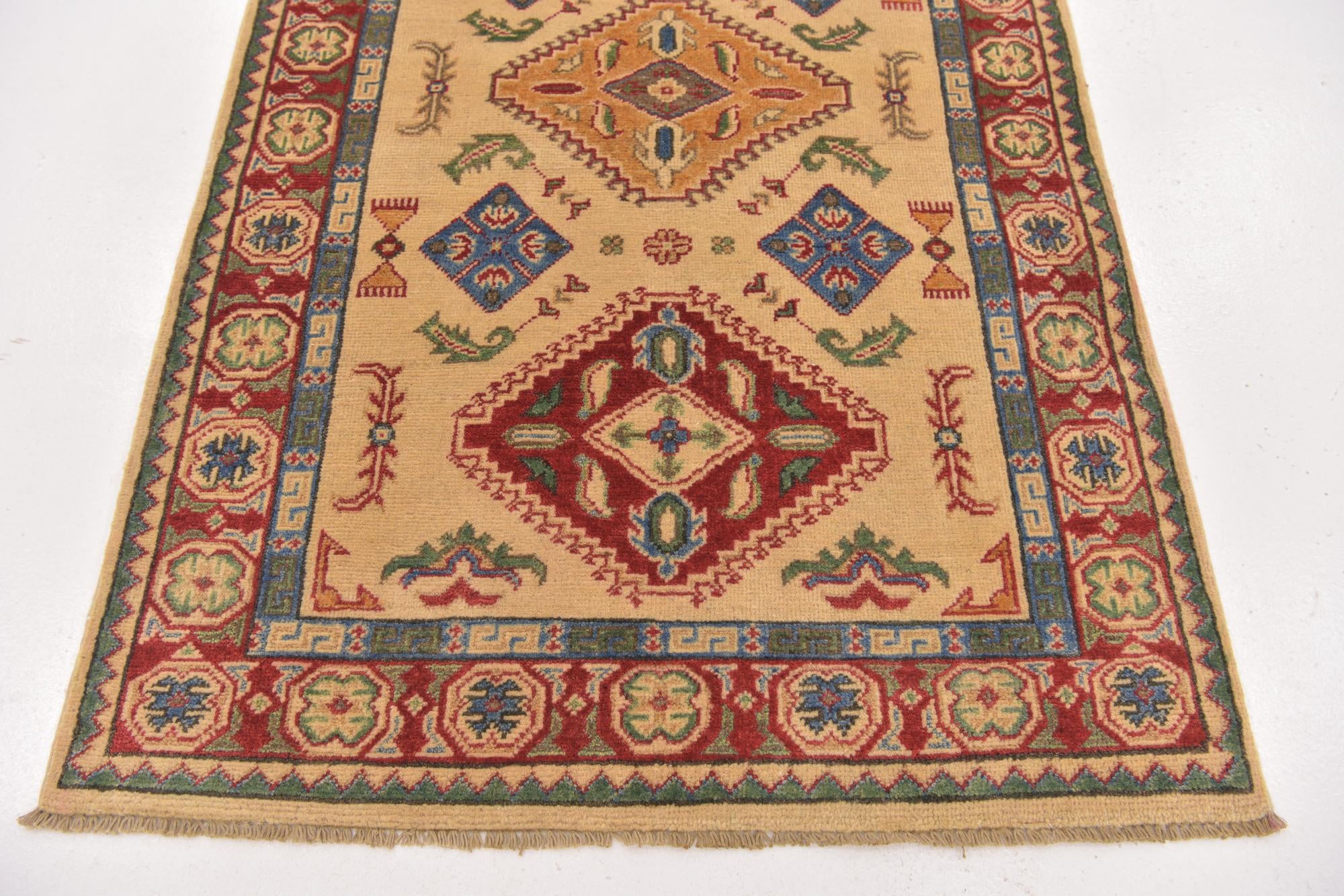 3' 2 x 5' Hand Knotted Kazak Rug