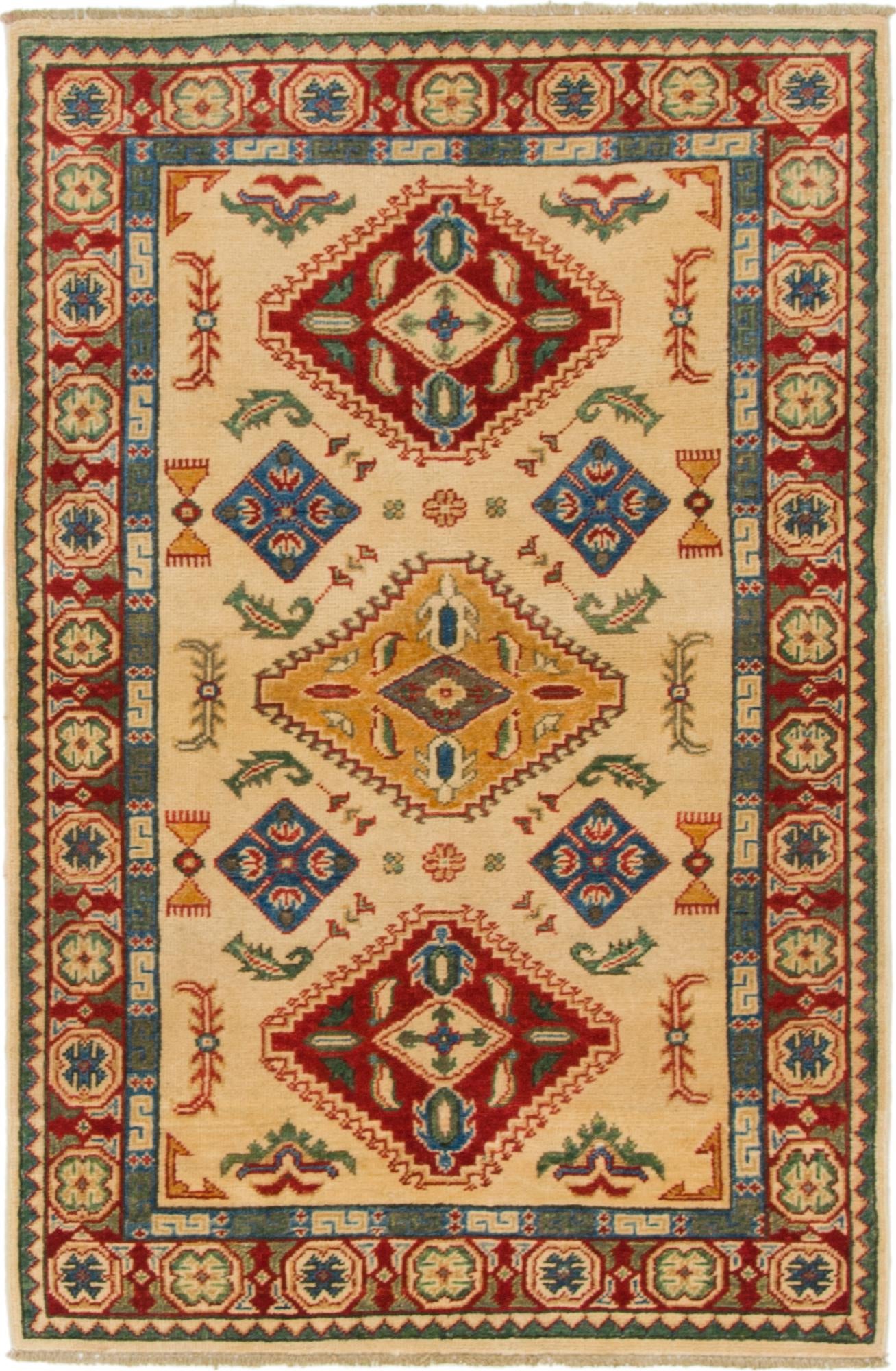 3' 2 x 5' Hand Knotted Kazak Rug