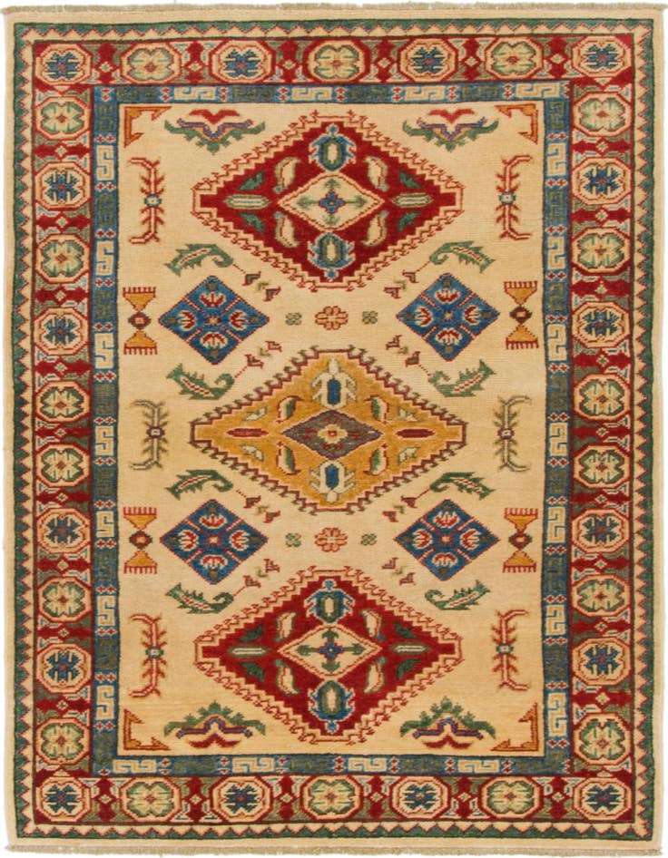 Detail image of 3' 2 x 5' Hand Knotted Kazak Rug