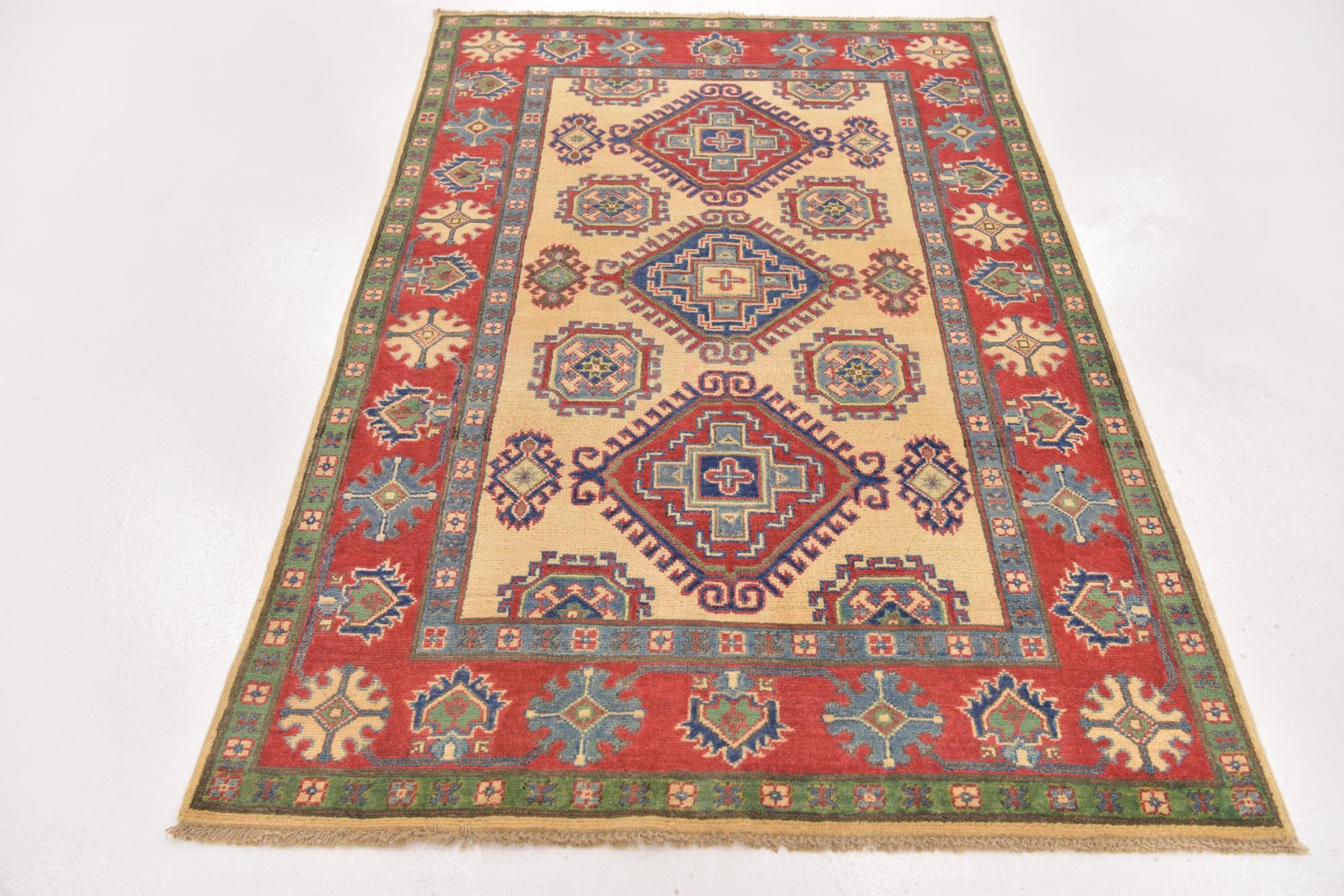 3' 10 x 5' 10 Hand Knotted Kazak Rug