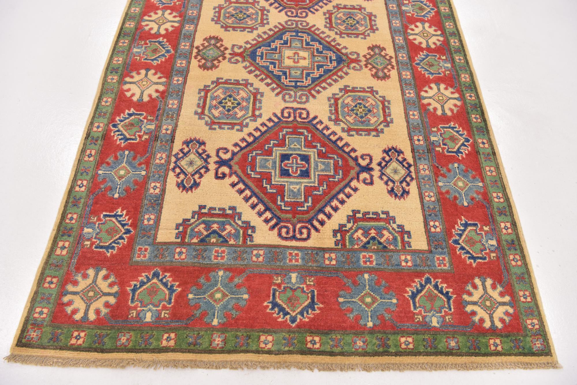 3' 10 x 5' 10 Hand Knotted Kazak Rug