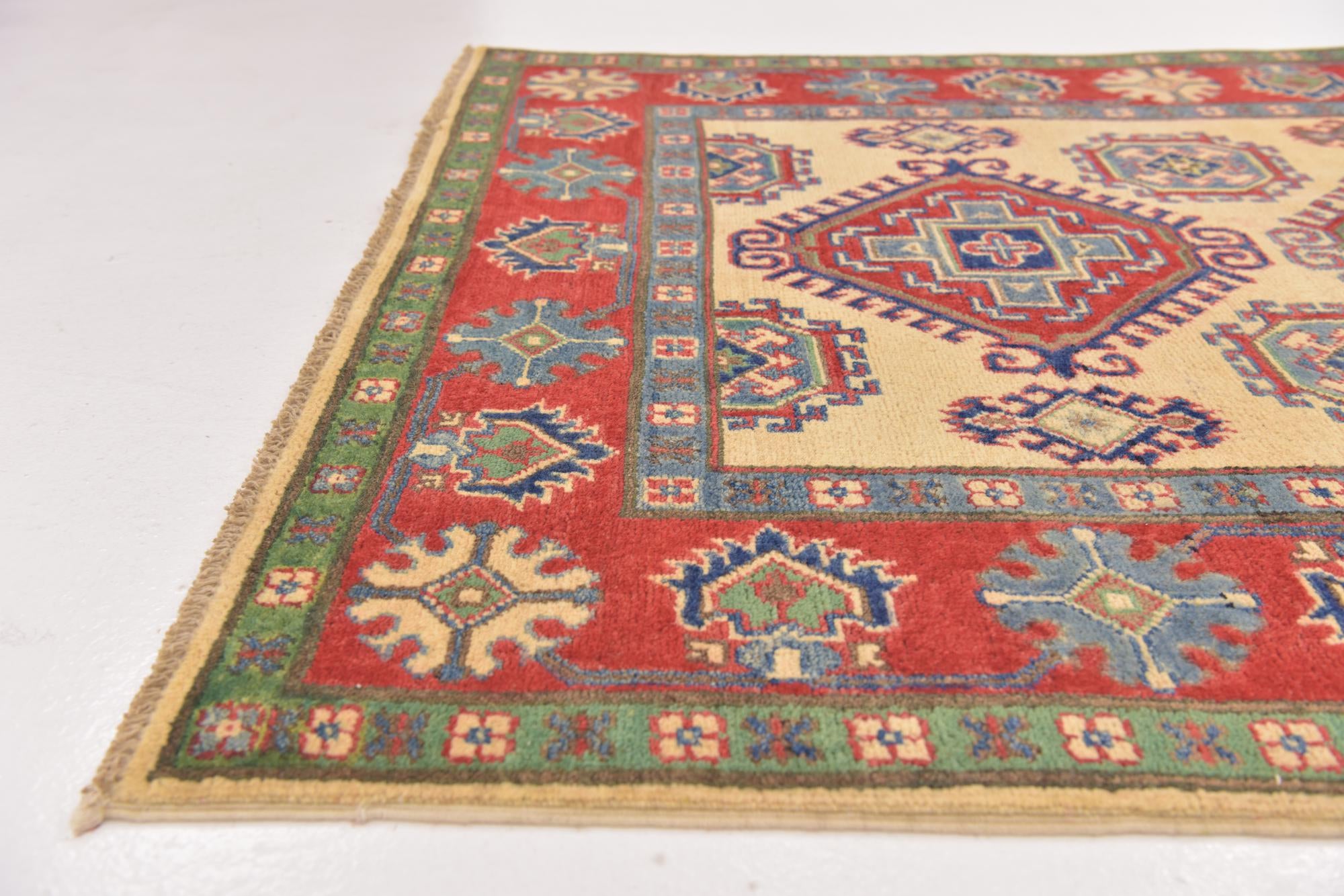 3' 10 x 5' 10 Hand Knotted Kazak Rug