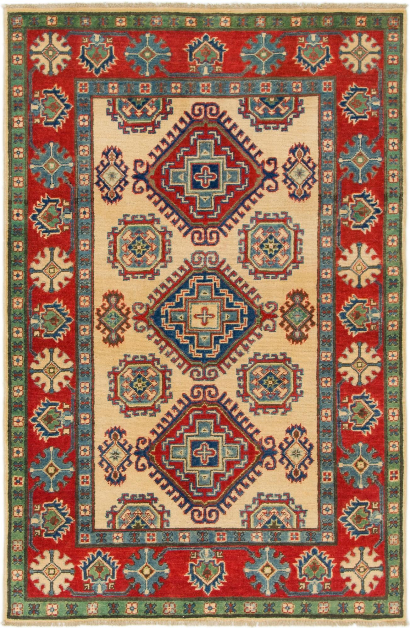 3' 10 x 5' 10 Hand Knotted Kazak Rug