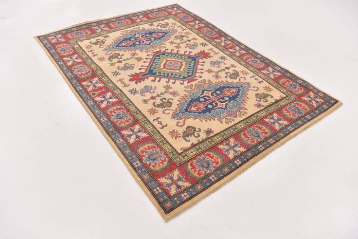 Detail image of 5' x 6' 8 Hand Knotted Kazak Rug