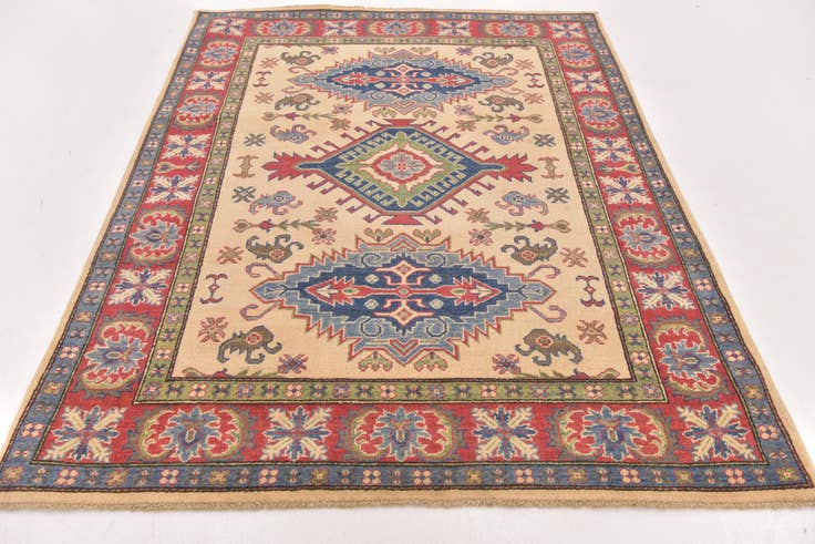 Detail image of 5' x 6' 8 Hand Knotted Kazak Rug