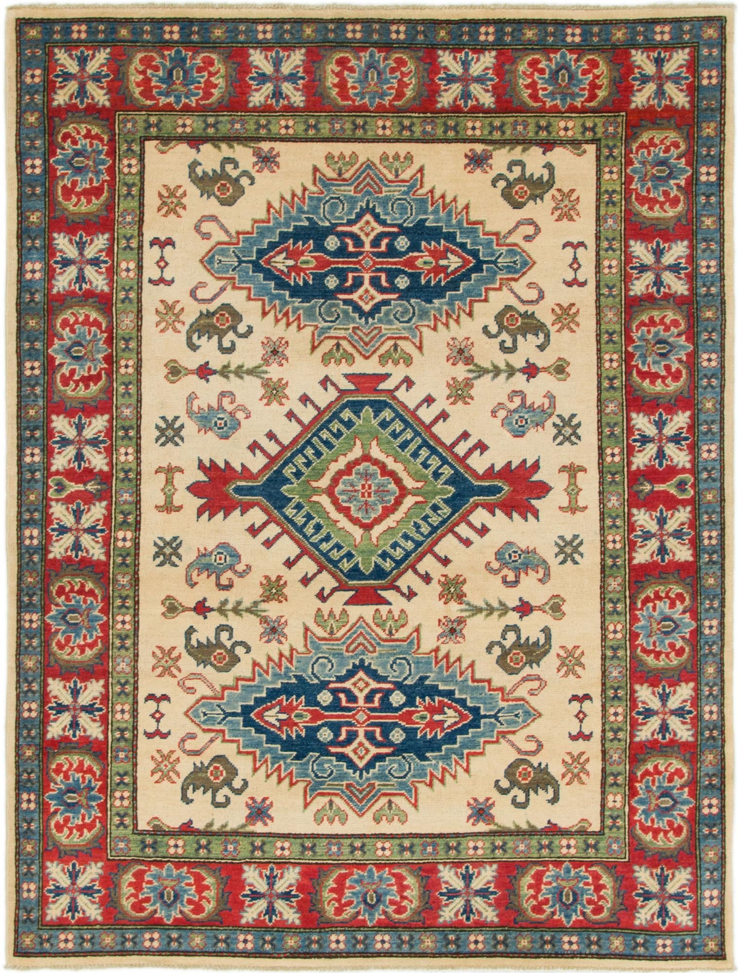 5' x 6' 8 Hand Knotted Kazak Rug