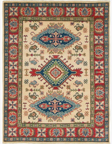 5' x 6' 8 Hand Knotted Kazak Rug