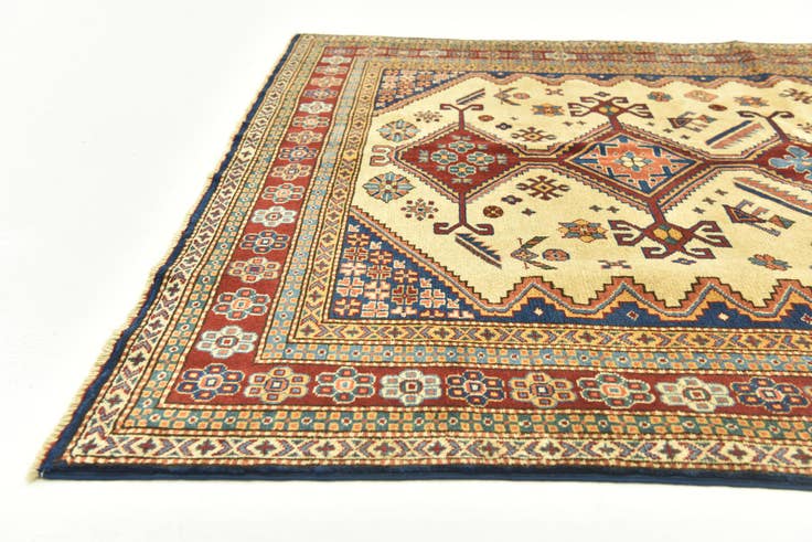 Detail image of 145cm x 225cm Hand Knotted Kazak Oriental Rug