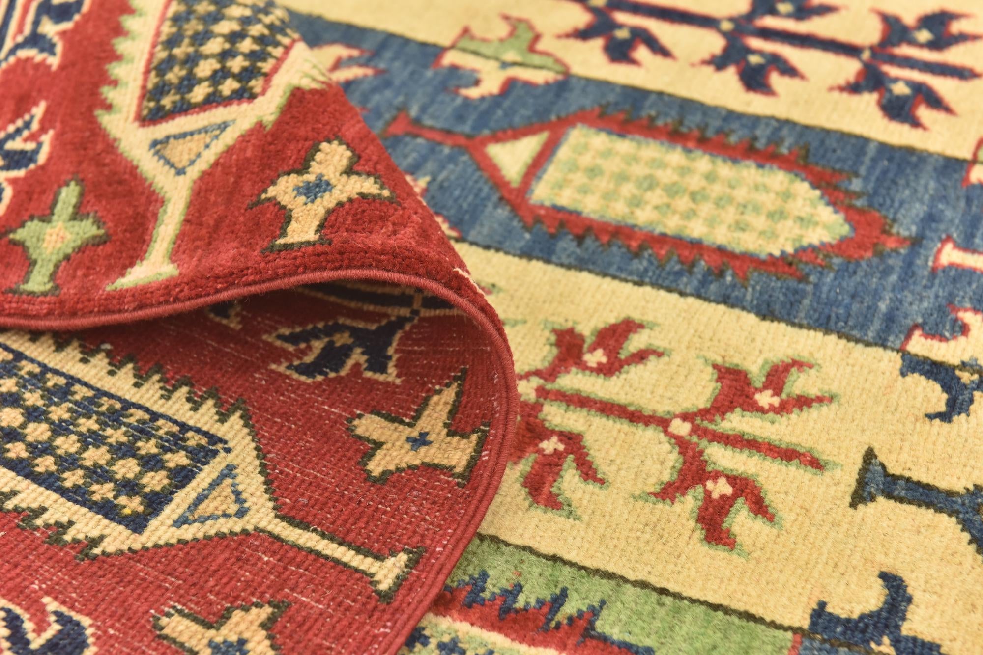 5' 6 x 8' Hand Knotted Kazak Rug