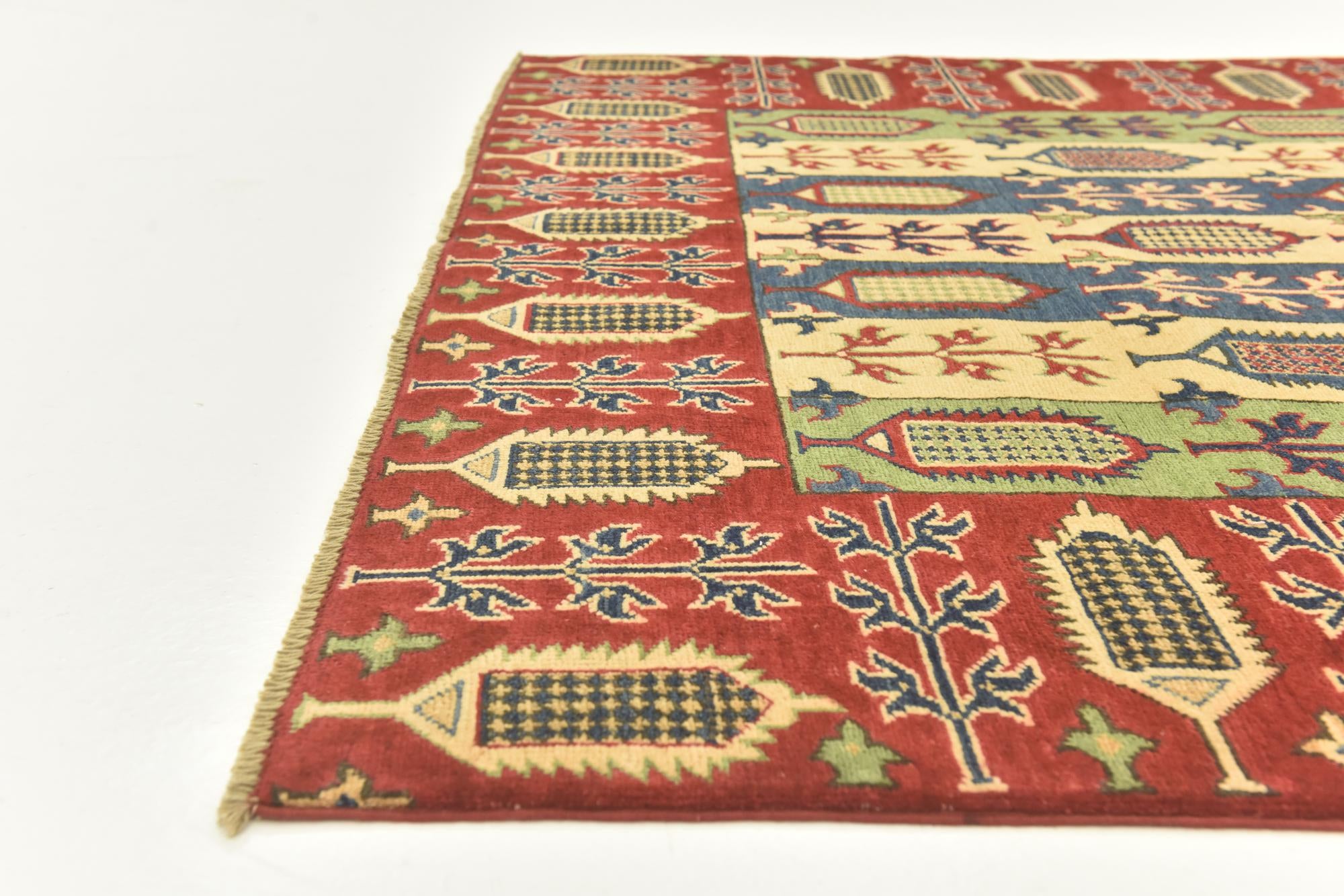 5' 6 x 8' Hand Knotted Kazak Rug