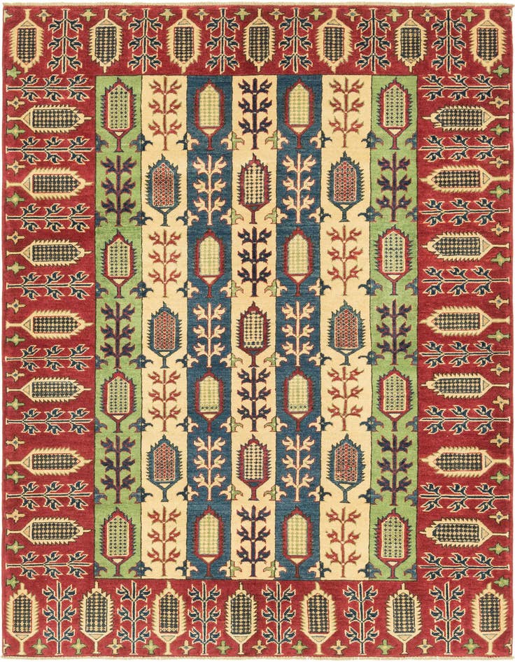 Detail image of 5' 6 x 8' Hand Knotted Kazak Rug