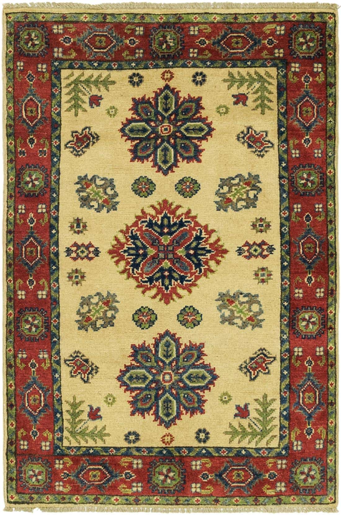 2' 7 x 4' Hand Knotted Kazak Rug