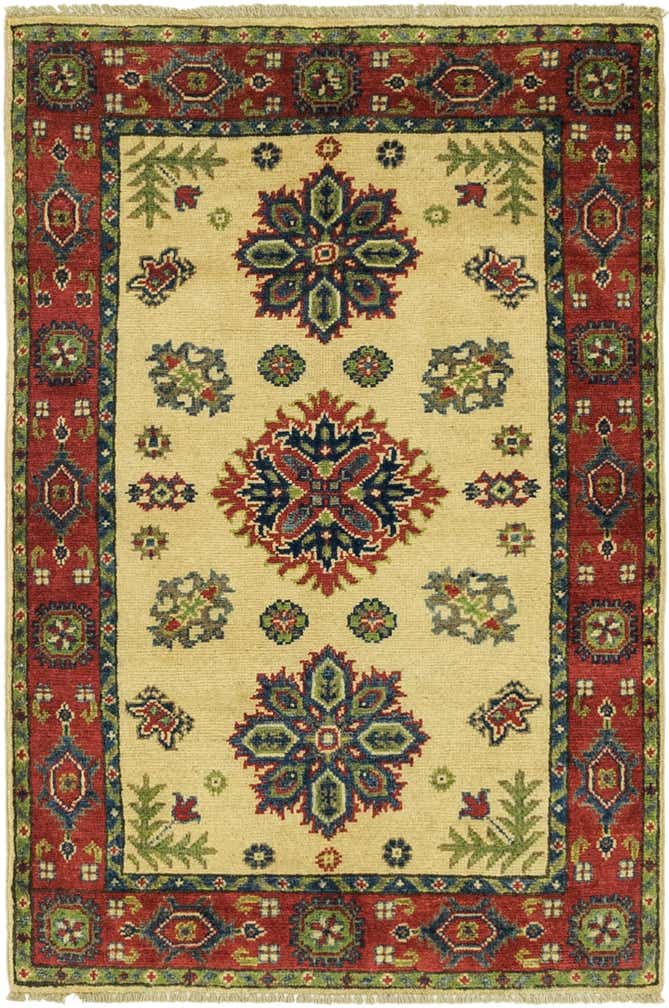 2' 7 x 4' Hand Knotted Kazak Rug