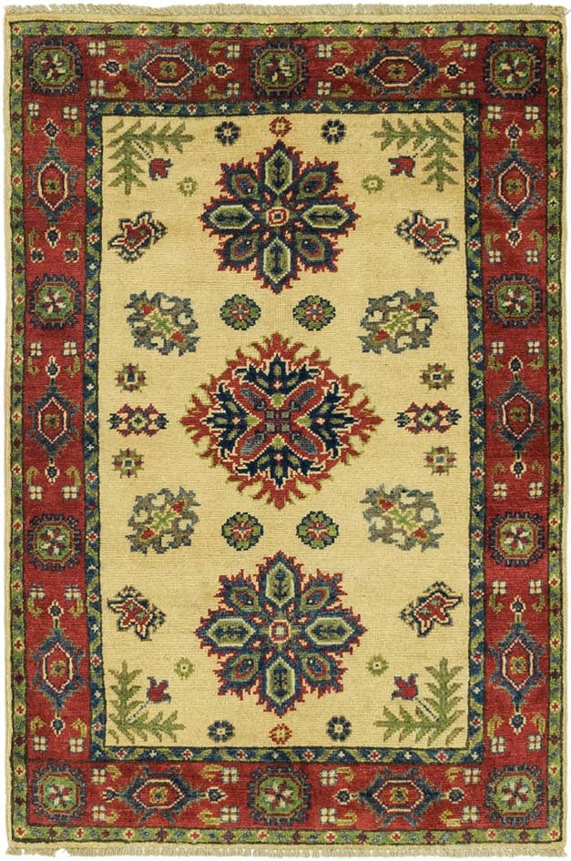 Detail image of 2' 7 x 4' Hand Knotted Kazak Rug