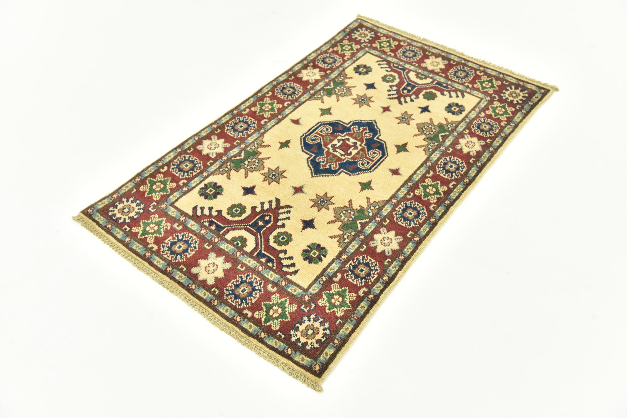 2' 6 x 4' 3 Hand Knotted Kazak Rug