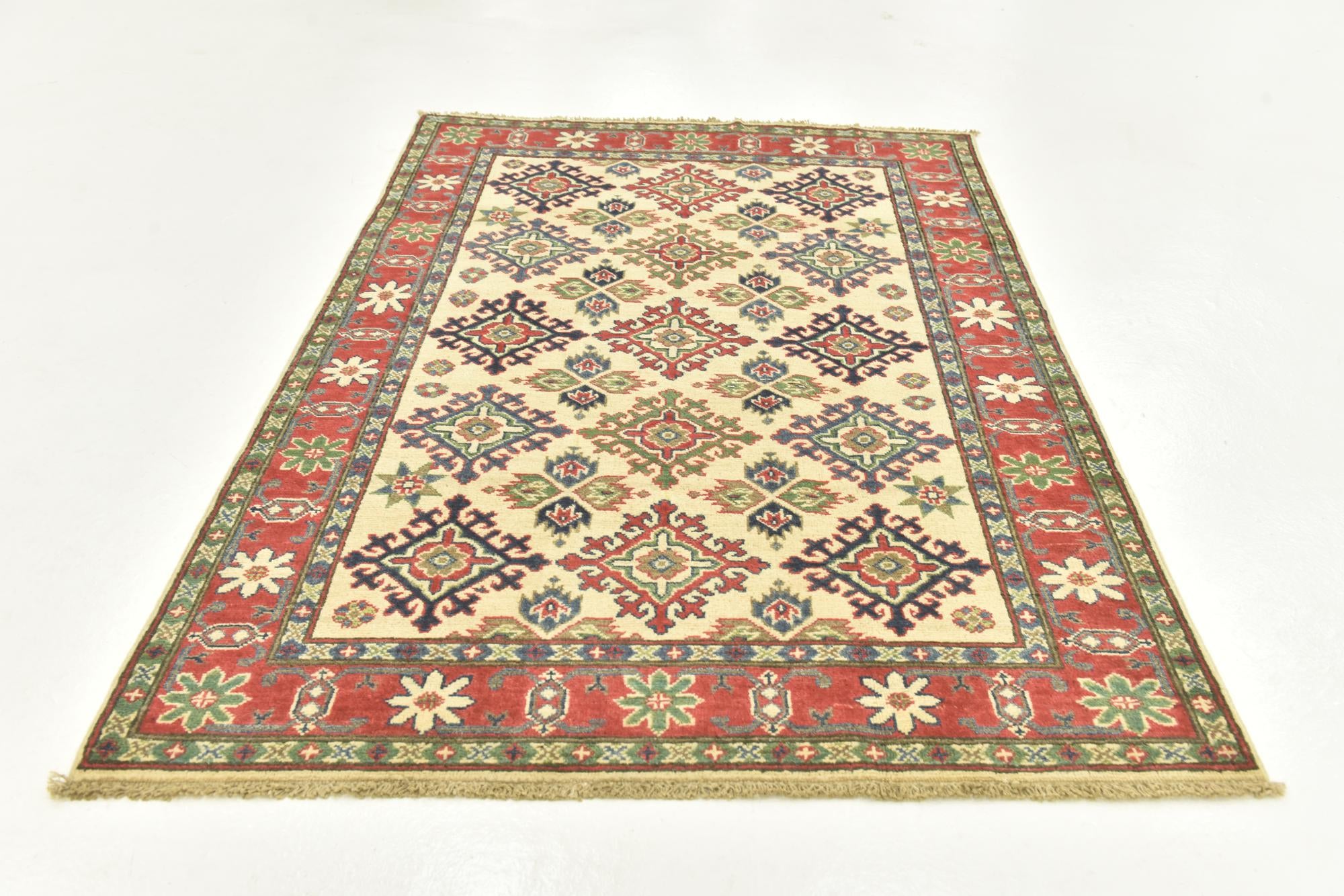 3' 10 x 5' 8 Hand Knotted Kazak Rug