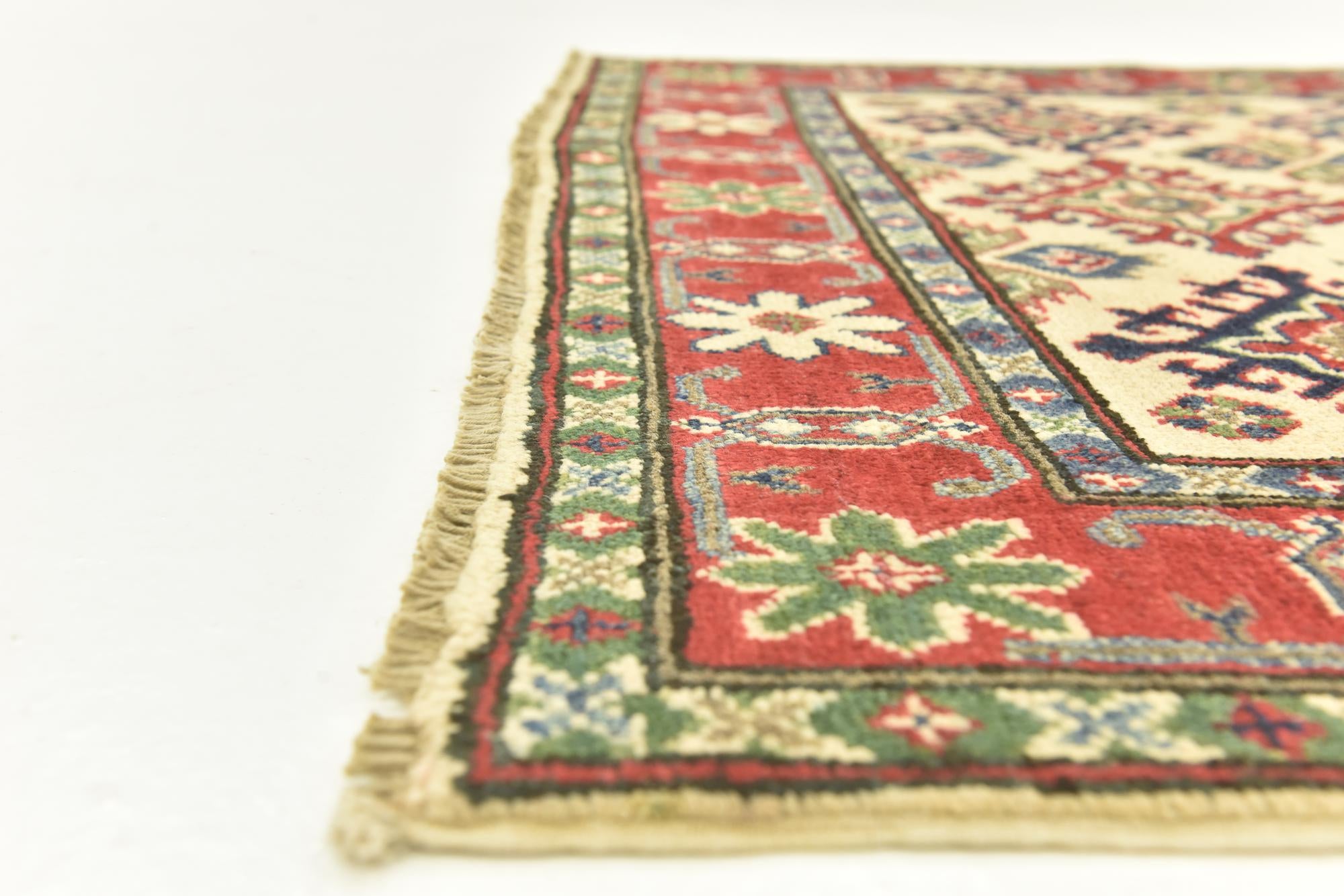 3' 10 x 5' 8 Hand Knotted Kazak Rug