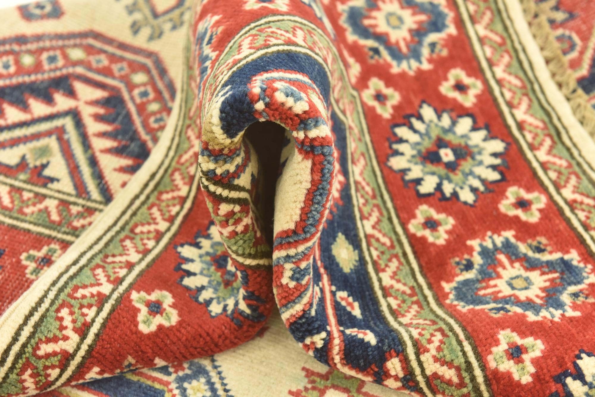 4' 1 x 5' 9 Hand Knotted Kazak Rug