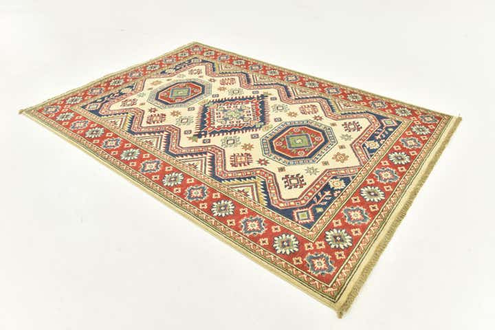 4' 1 x 5' 9 Hand Knotted Kazak Rug