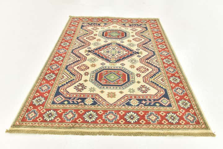 4' 1 x 5' 9 Hand Knotted Kazak Rug