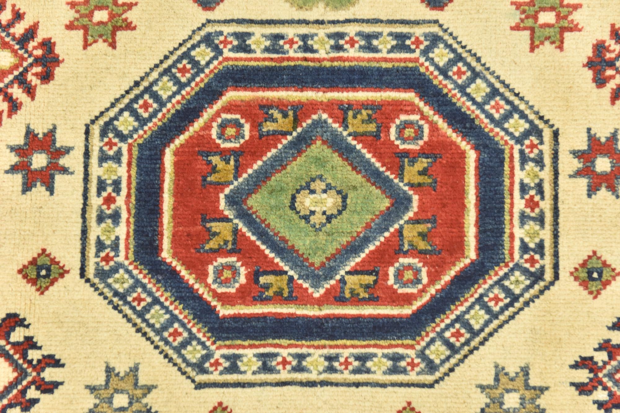 4' 1 x 5' 9 Hand Knotted Kazak Rug