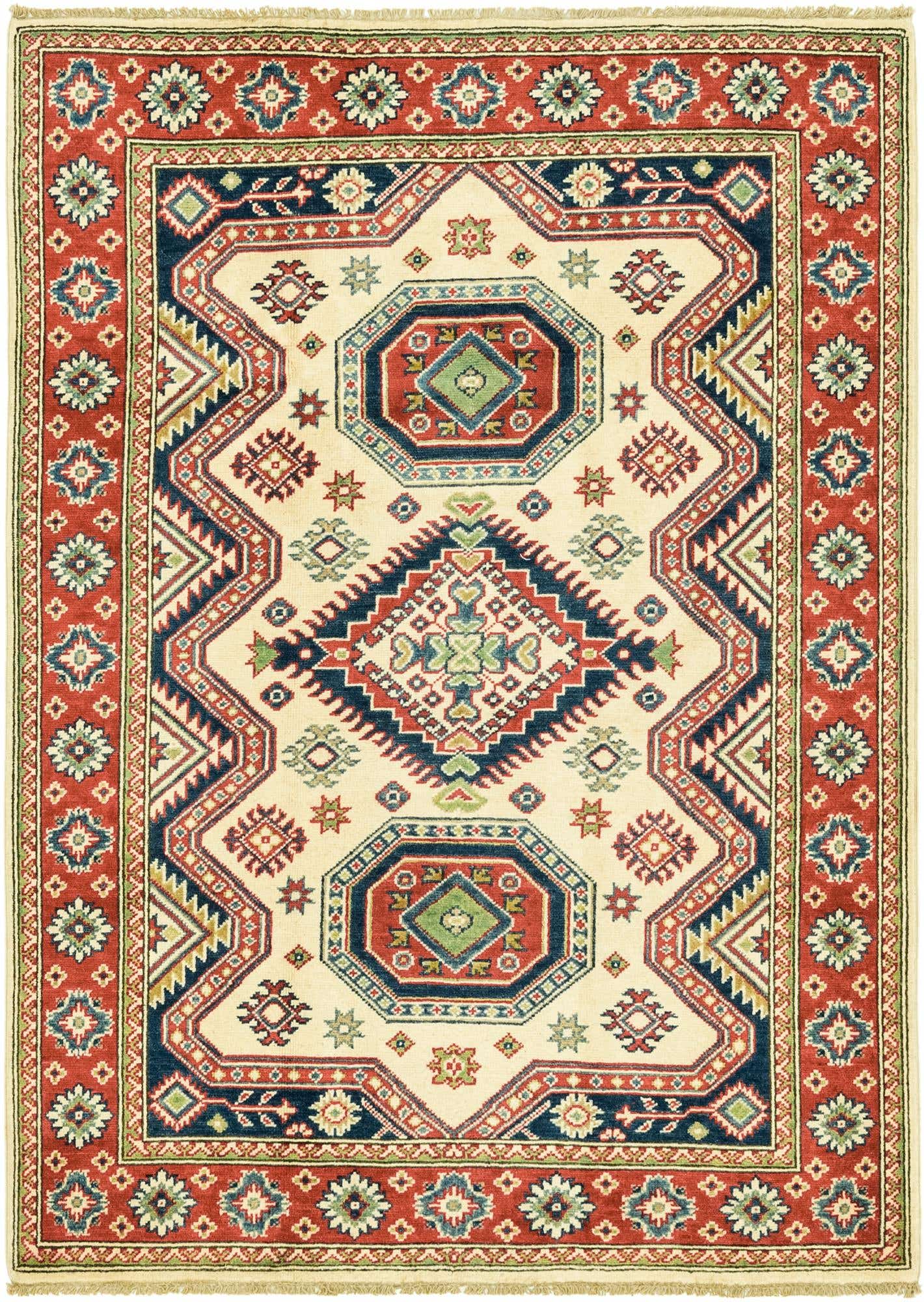 4' 1 x 5' 9 Hand Knotted Kazak Rug