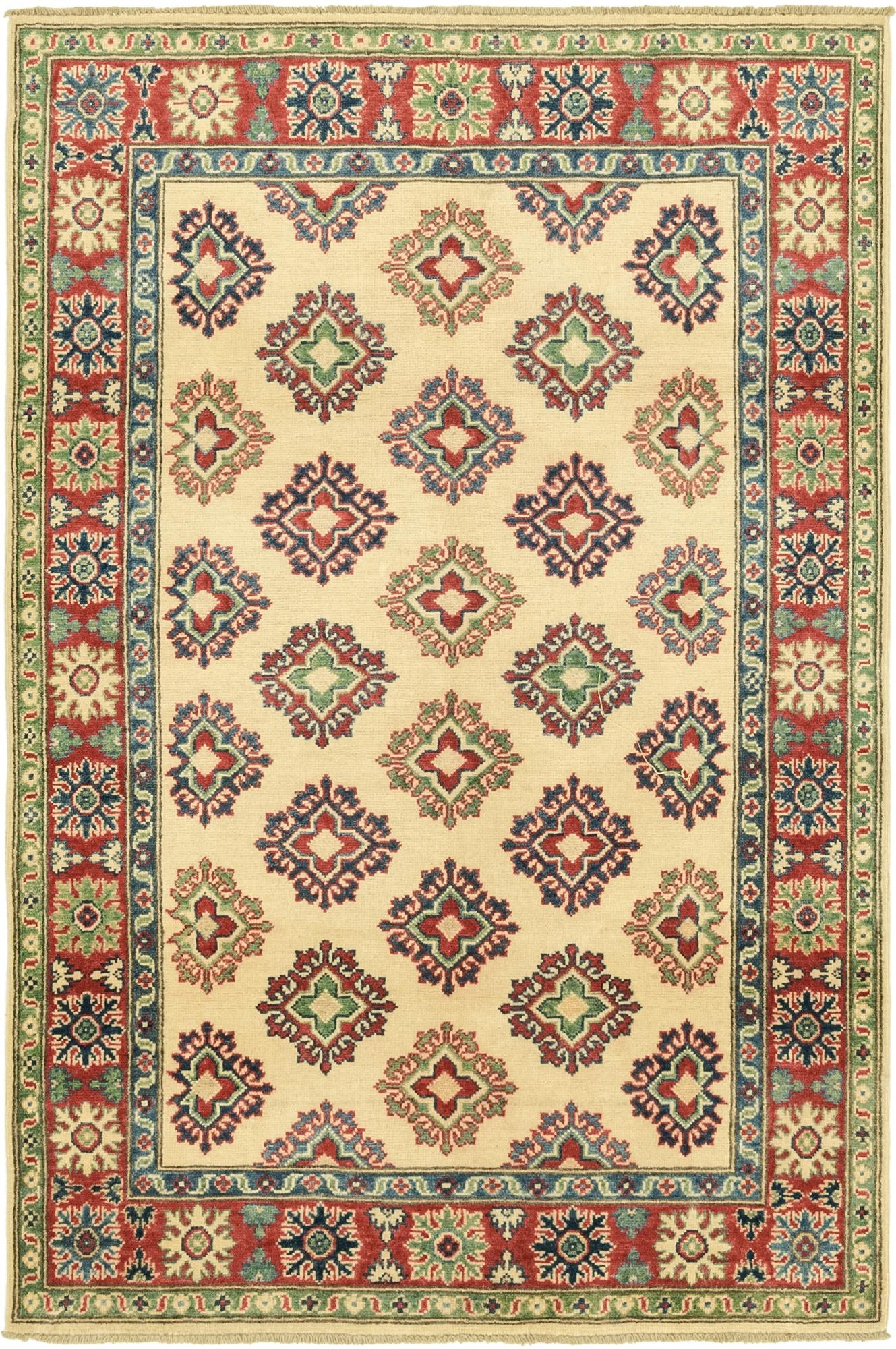 3' 10 x 6' Hand Knotted Kazak Rug