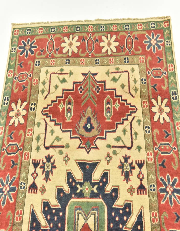 Detail image of 4' x 6' Hand Knotted Kazak Rug