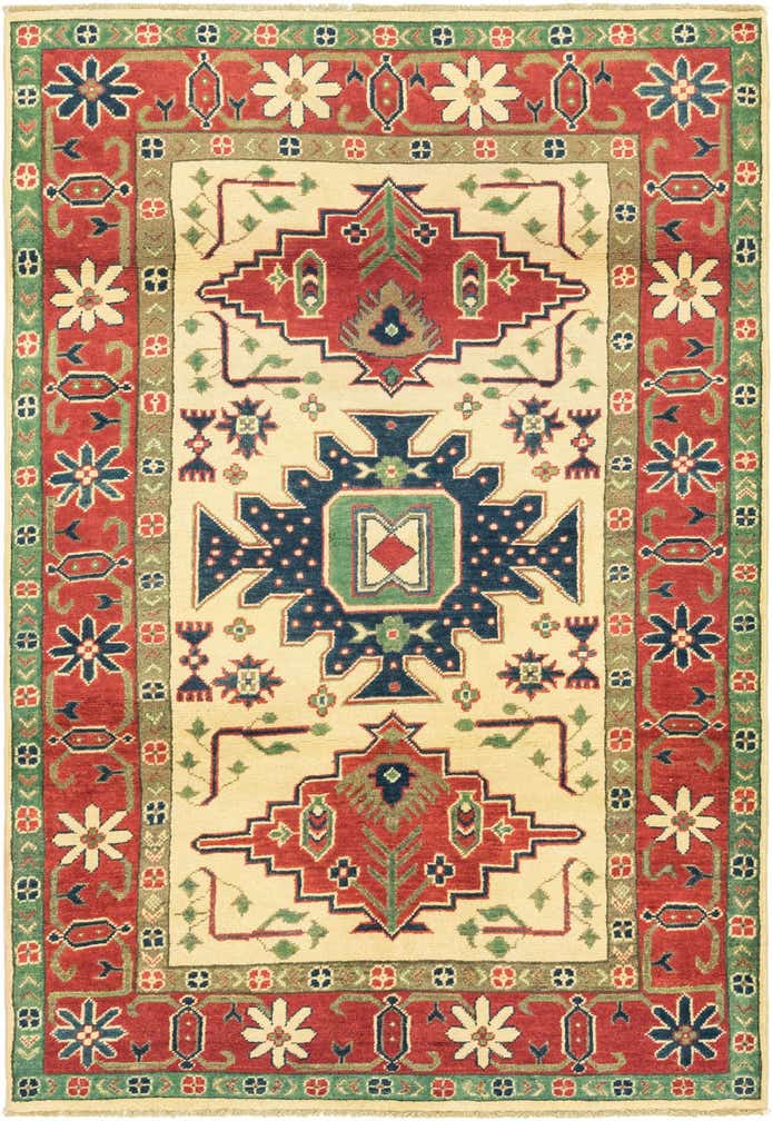4' x 6' Hand Knotted Kazak Rug