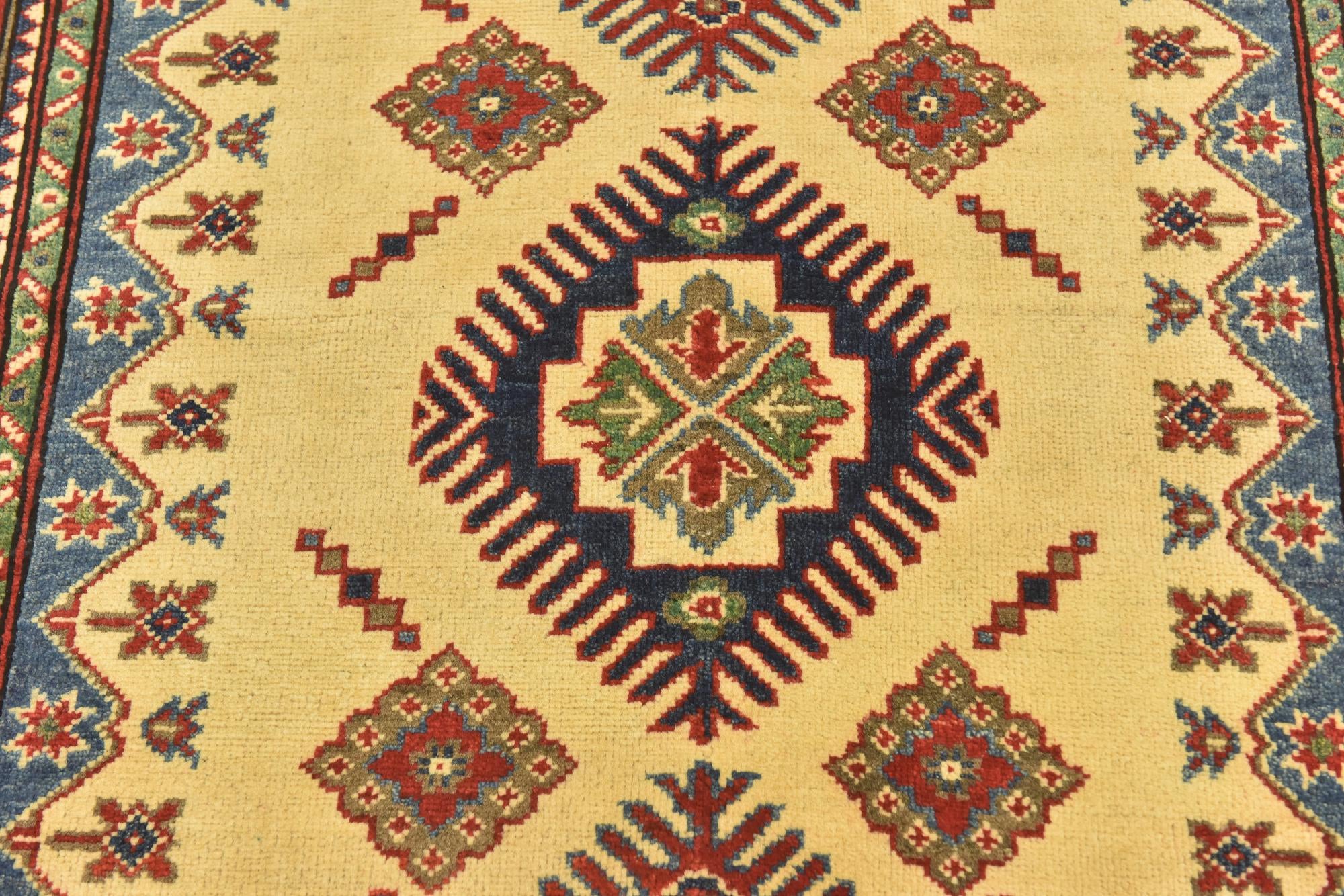 4' 2 x 5' 10 Hand Knotted Kazak Rug