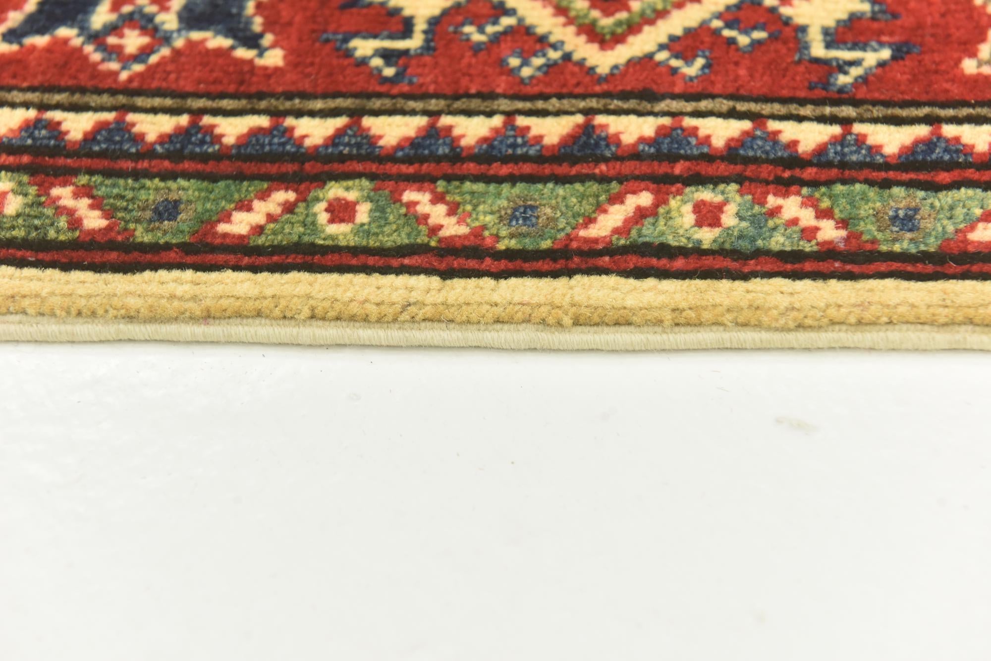 4' 2 x 5' 10 Hand Knotted Kazak Rug