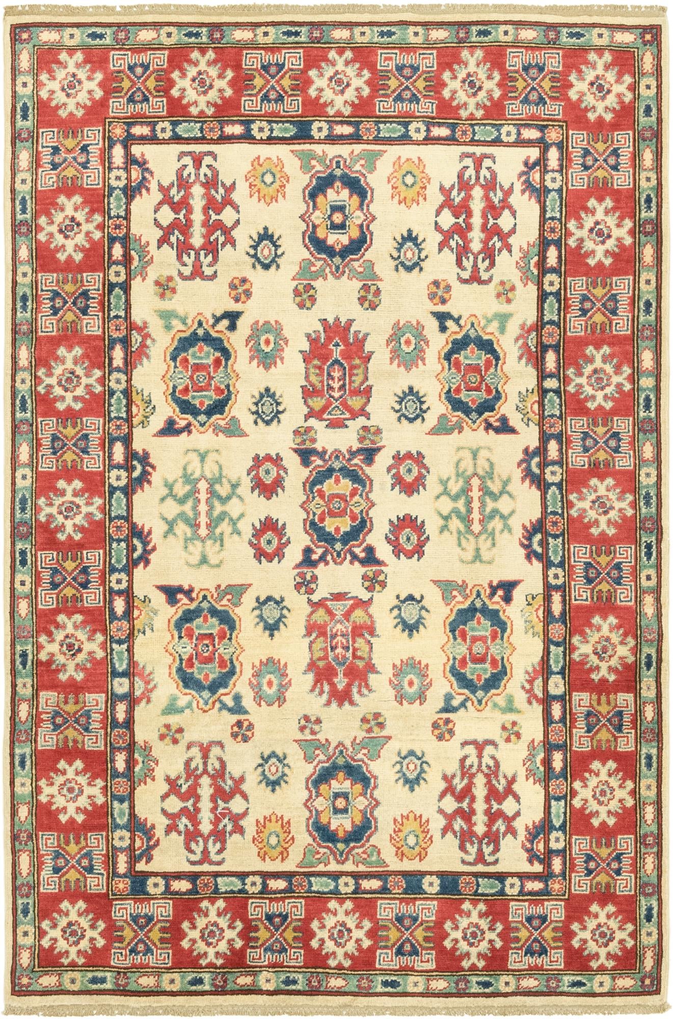 4' 2 x 6' 2 Hand Knotted Kazak Rug