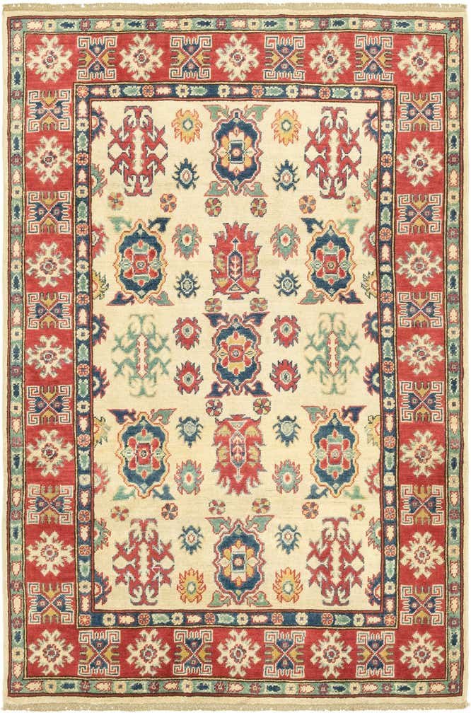 4' 2 x 6' 2 Hand Knotted Kazak Rug