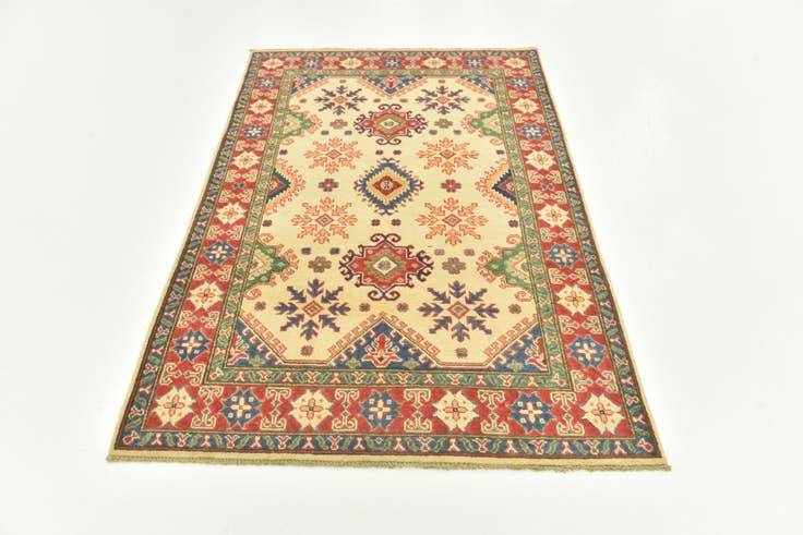 Detail image of 4' 1 x 6' Hand Knotted Kazak Rug