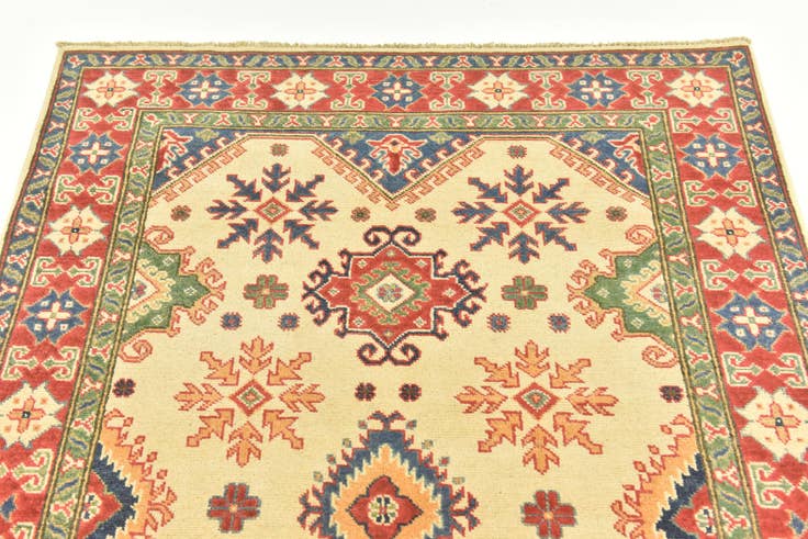 Detail image of 4' 1 x 6' Hand Knotted Kazak Rug