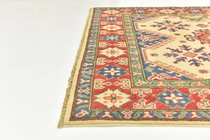 Detail image of 4' 1 x 6' Hand Knotted Kazak Rug