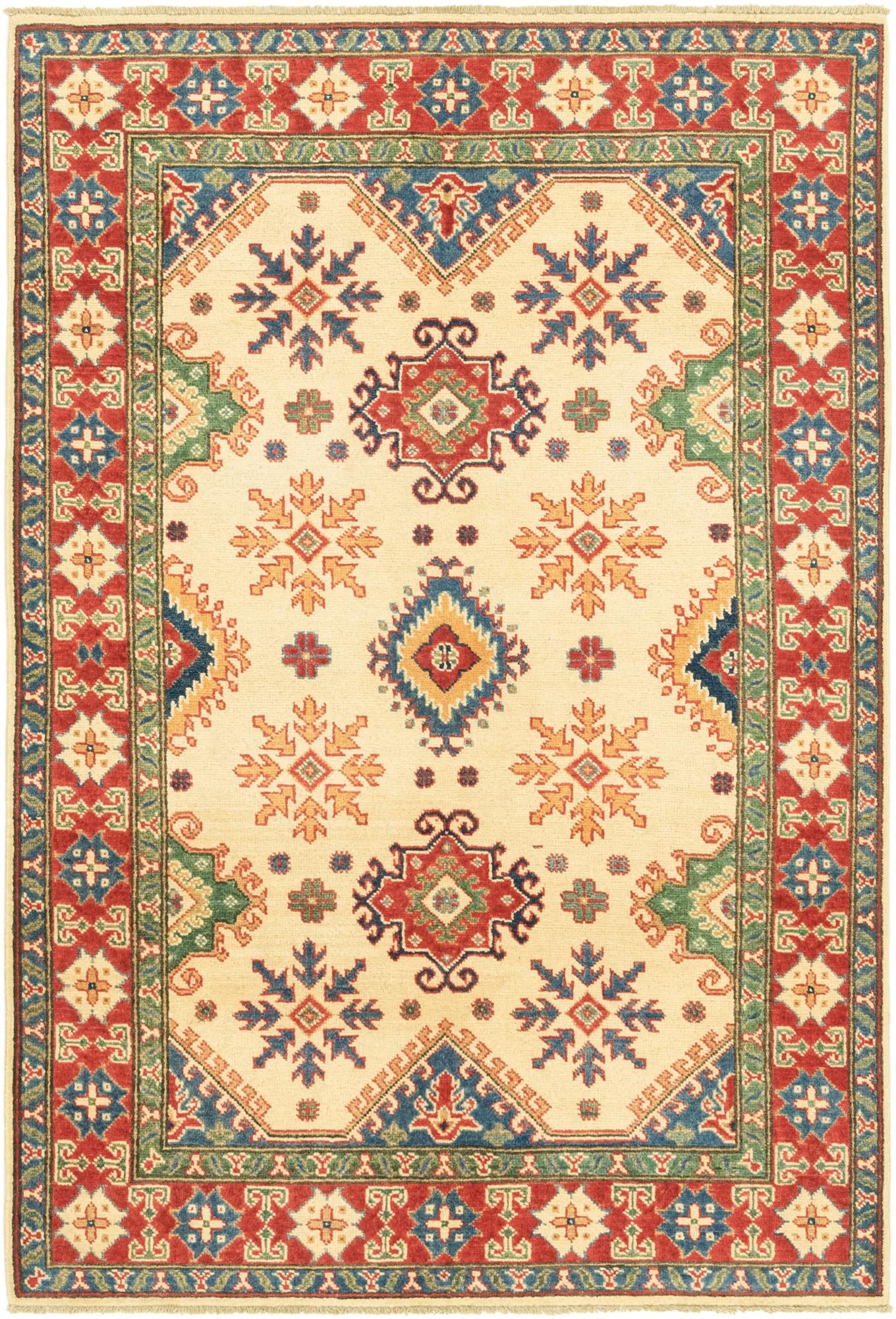 4' 1 x 6' Hand Knotted Kazak Rug