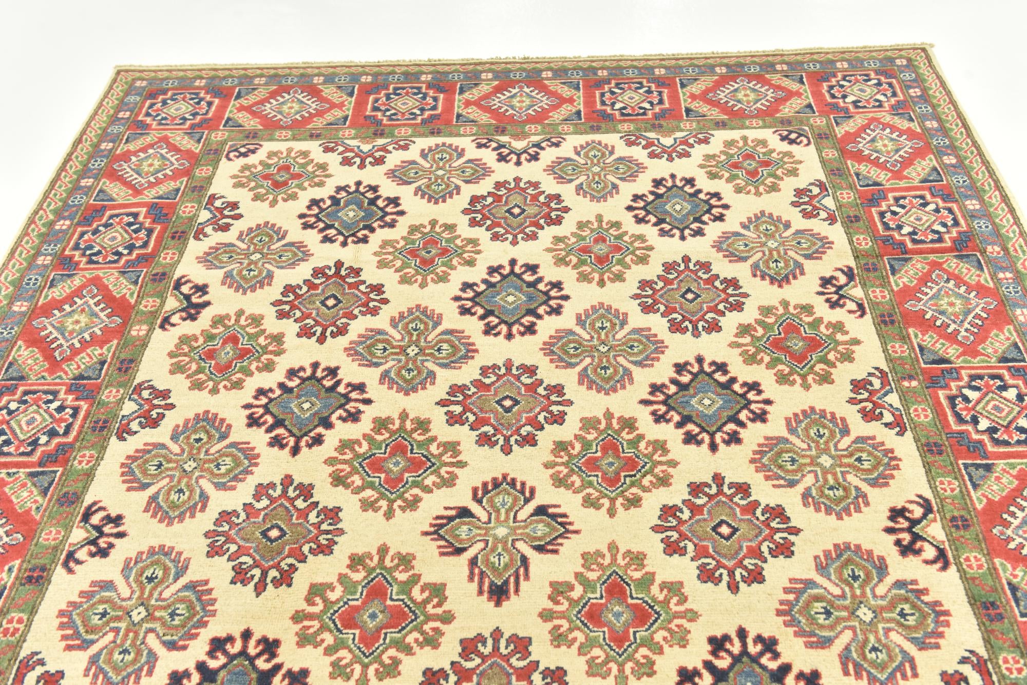 6' 2 x 9' 6 Hand Knotted Kazak Rug