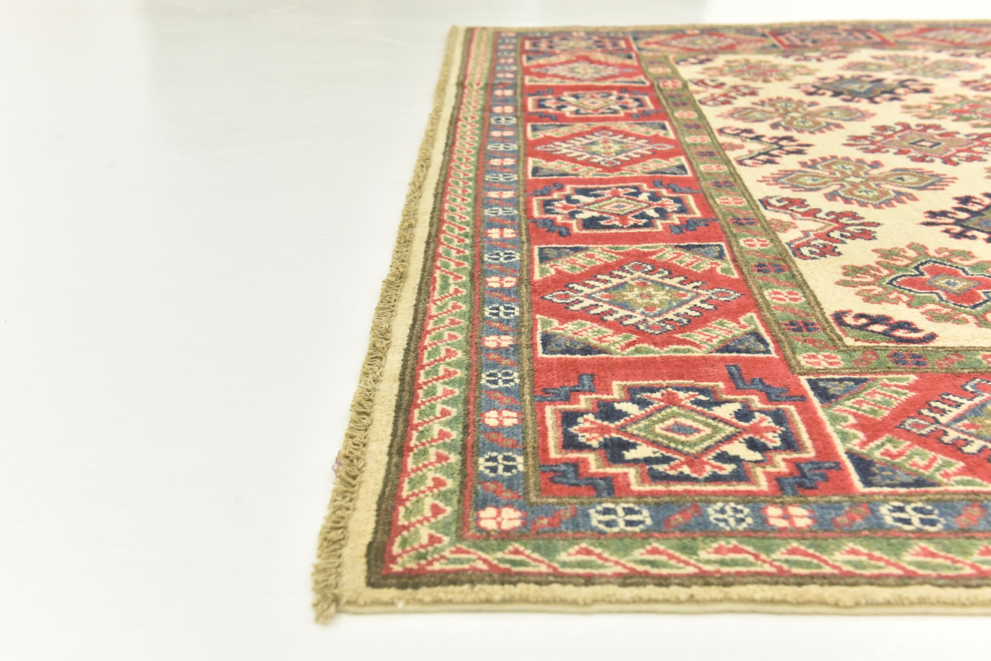 6' 2 x 9' 6 Hand Knotted Kazak Rug