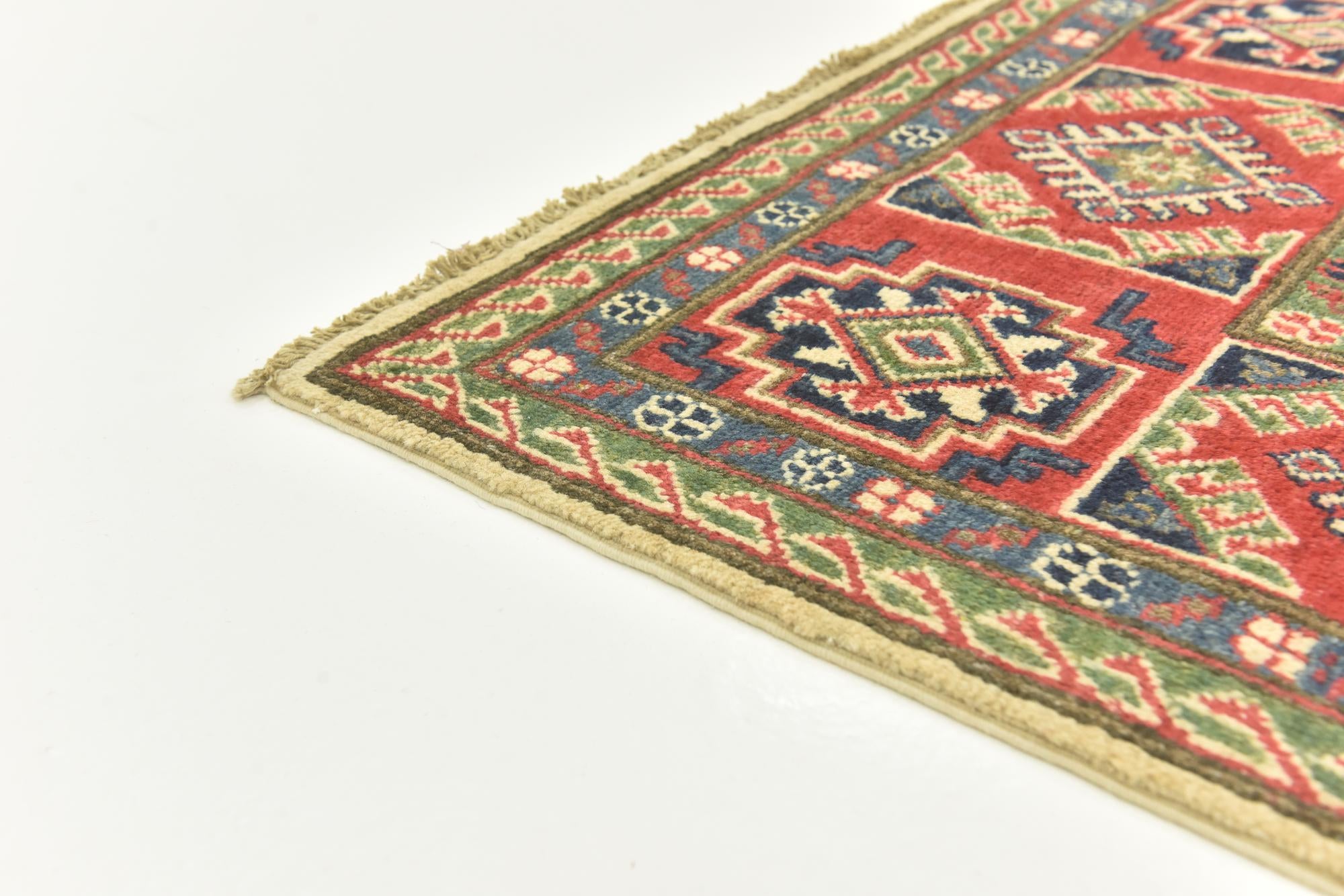6' 2 x 9' 6 Hand Knotted Kazak Rug