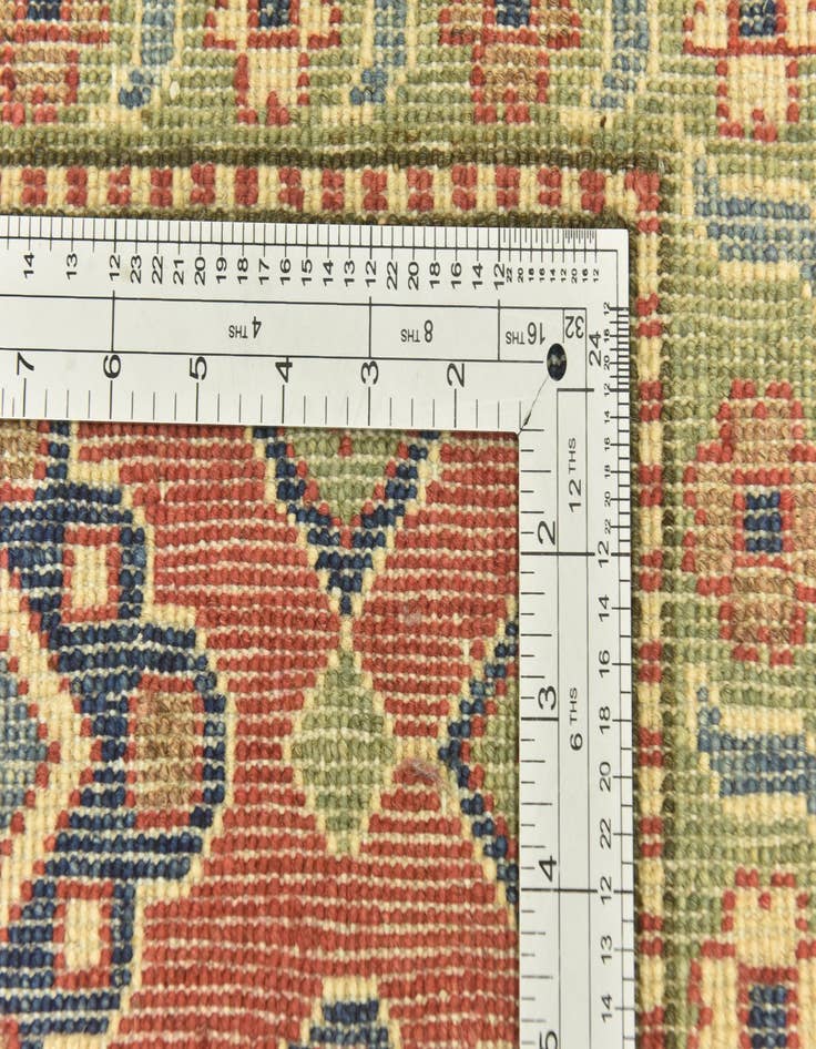 Detail image of 6' 3 x 9'  Hand Knotted Kazak Rug