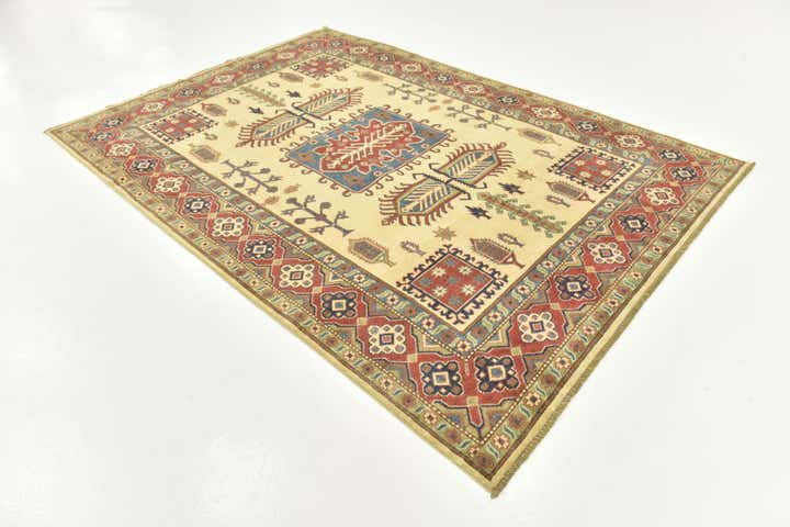 6' 3 x 9' Hand Knotted Kazak Rug