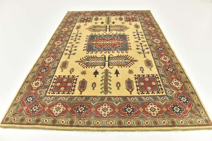6' 3 x 9' Hand Knotted Kazak Rug