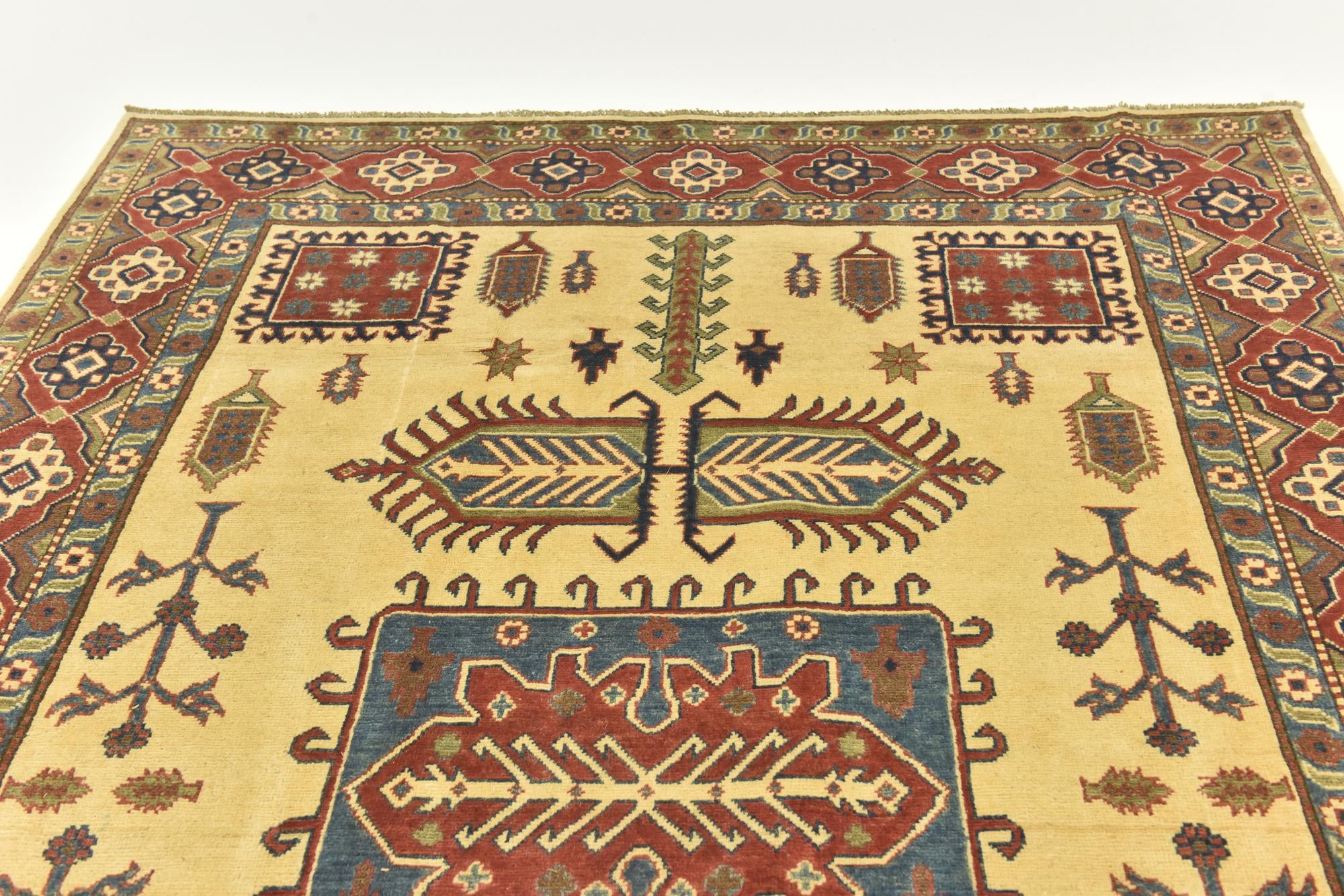 6' 3 x 9' Hand Knotted Kazak Rug