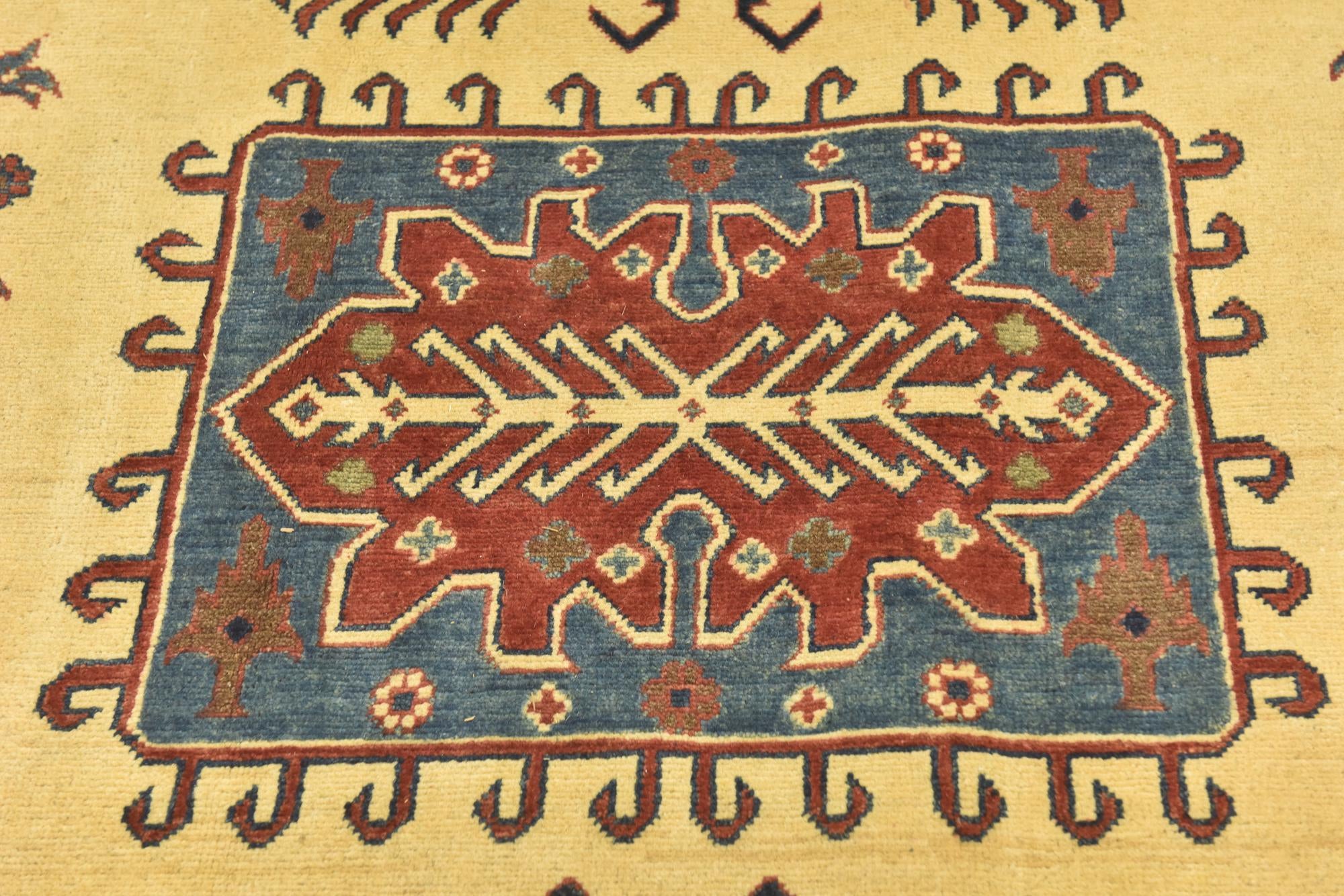 6' 3 x 9' Hand Knotted Kazak Rug