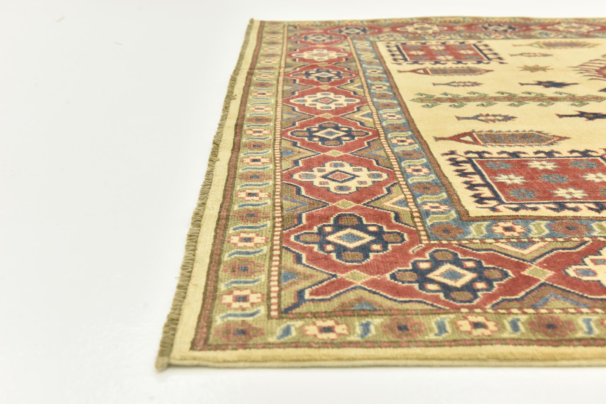 6' 3 x 9' Hand Knotted Kazak Rug