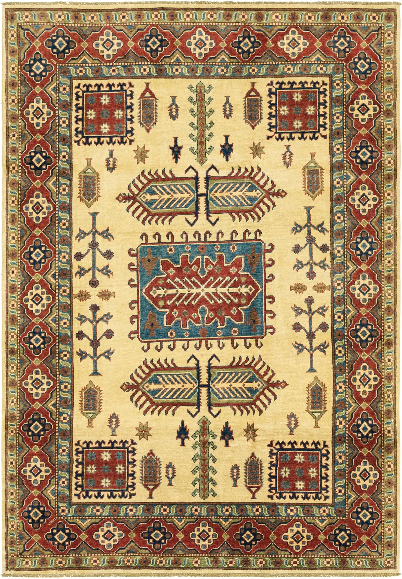 6' 3 x 9' Hand Knotted Kazak Rug