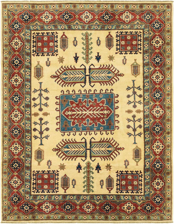Detail image of 6' 3 x 9' Hand Knotted Kazak Rug