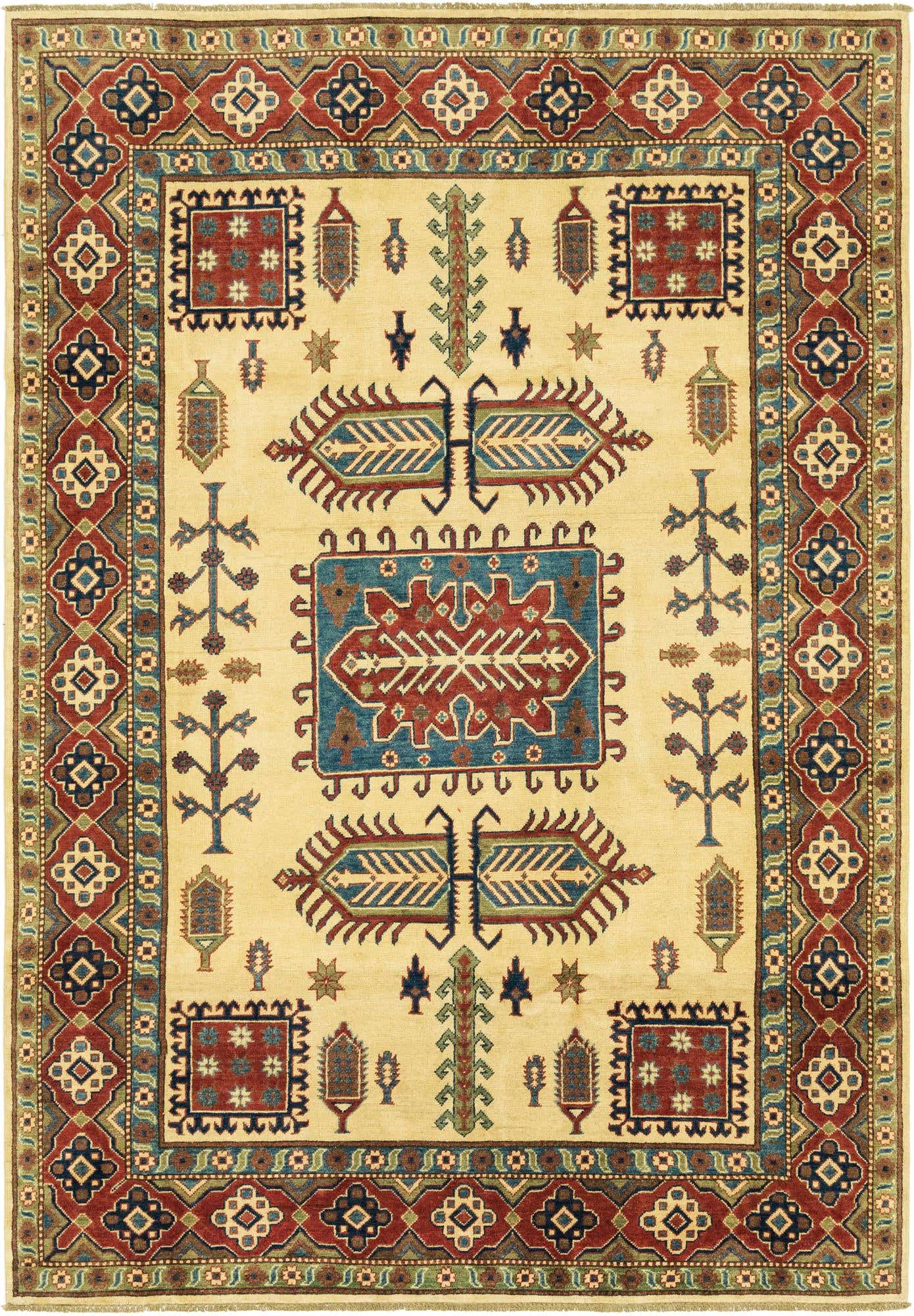 6' 3 x 9' Hand Knotted Kazak Rug